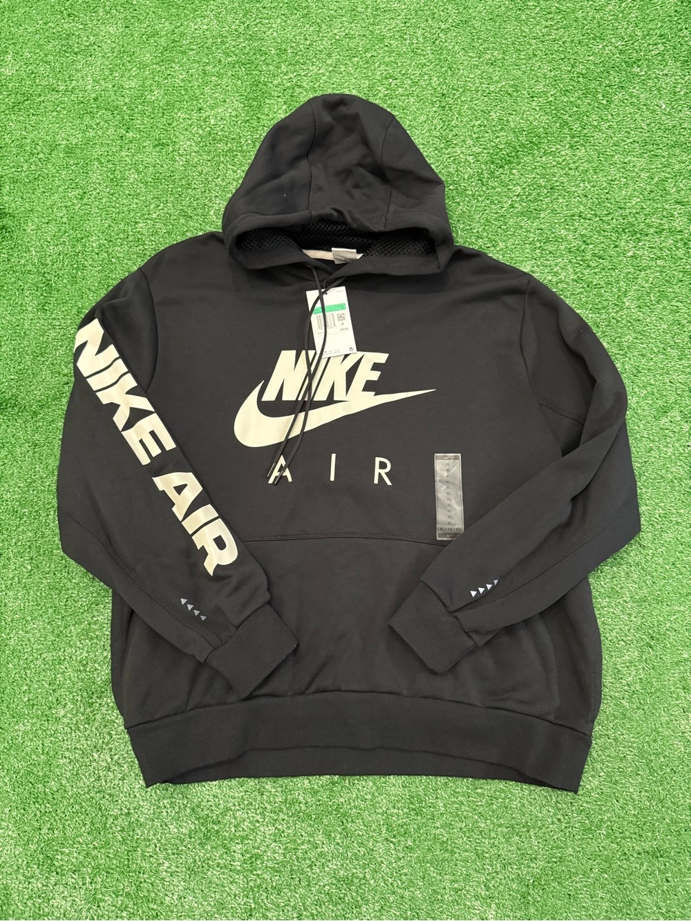 Nike Black Hoodie with White Nike Air Logo NWT